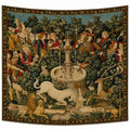 Tapisserie médiévale scène de chasse à la licorne 150x200 cm