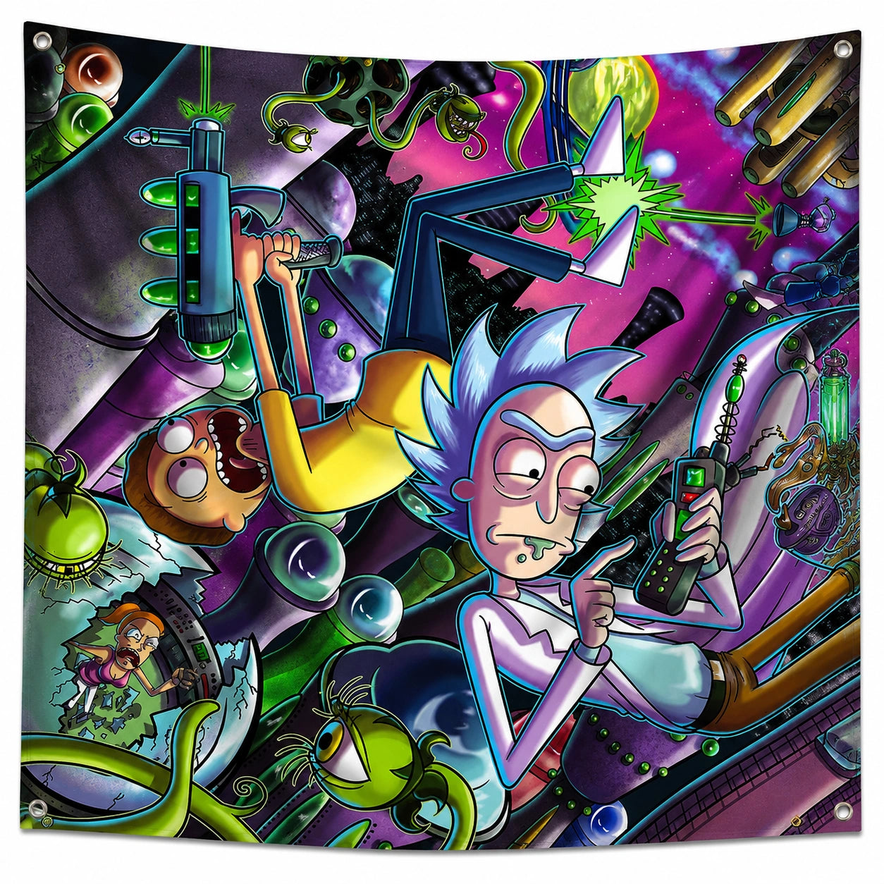 Tenture Murale Art Animation Multicolore 150x100 cm