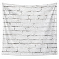 Tapisserie murale motif brique blanche 150x130
