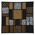 Couverture Patchwork Motifs Animaliers 150x150 cm