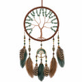 Attrape-rêves Arbre de Vie avec Plumes et Perles Artisanales