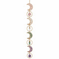 Suspension Murale Croissant de Lune avec Pierres Multicolores