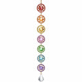 Suspension Prisme Multicolore en Cristal avec Reflets Lumineux