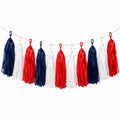Guirlande Pompons Tricolore Rouge Blanc Bleu