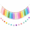 Guirlande Décorative Arc-en-Ciel à Pompons et Glands